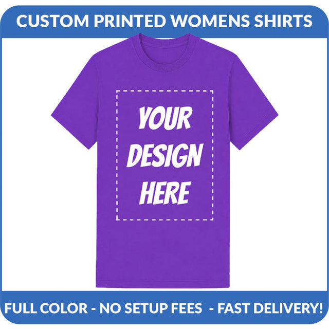 Custom Women's Apparel - Use Photos, Logo & Text to Design Your Shirt