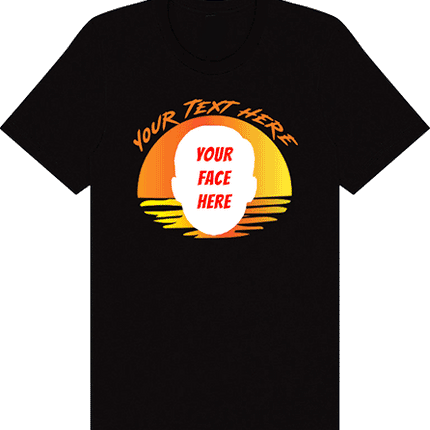 Custom T-Shirt - Sunset Face Cutout