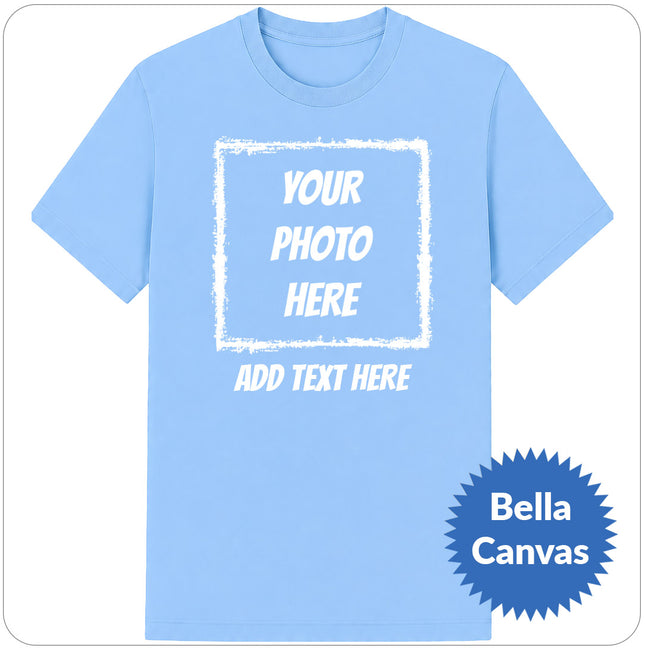Custom T-Shirt Cartoon Your Photo with Frame Option (Premium Bella Canvas Shirt)