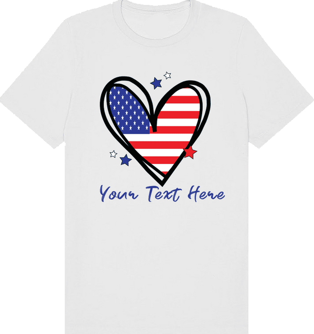 Custom USA Flag T-Shirt (Premium Bella Canvas Shirt)