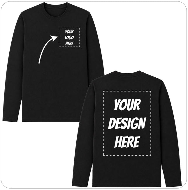 Custom Long Sleeve Shirt - Left Pocket and Back