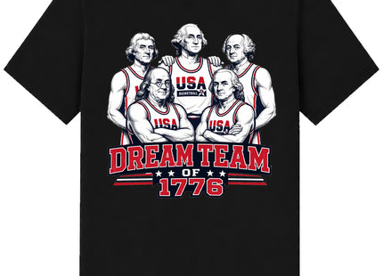 USA FOUNDING FATHERS DREAM TEAM STYLE AMERICA 250 T-SHIRT - DESIGN 2