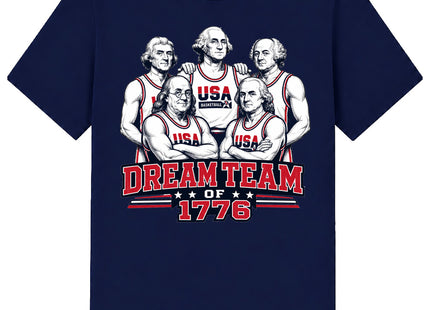 USA FOUNDING FATHERS DREAM TEAM STYLE AMERICA 250 T-SHIRT - DESIGN 2