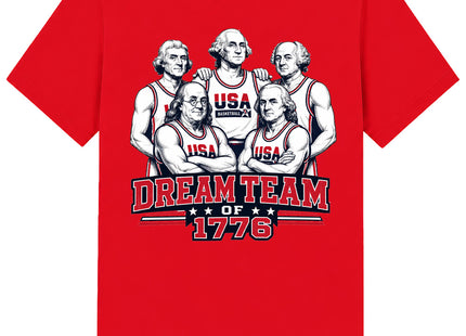 USA FOUNDING FATHERS DREAM TEAM STYLE AMERICA 250 T-SHIRT - DESIGN 2