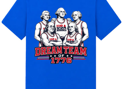 USA FOUNDING FATHERS DREAM TEAM STYLE AMERICA 250 T-SHIRT - DESIGN 2