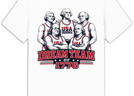 USA FOUNDING FATHERS DREAM TEAM STYLE AMERICA 250 T-SHIRT - DESIGN 2