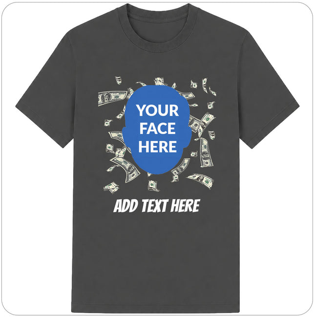 Custom Falling Money Photo Cutout Shirt