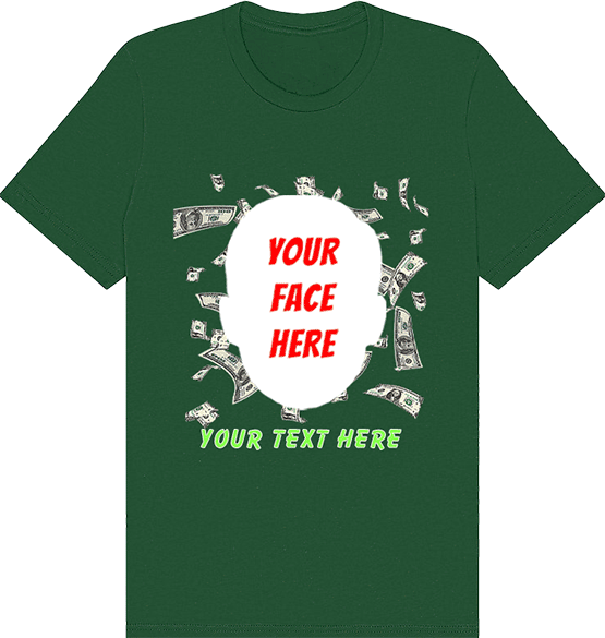 Custom Falling Money Photo Cutout Shirt