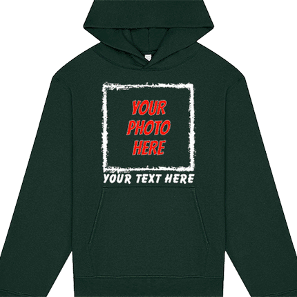 Custom Hoodie - Your Photo Framed with Text