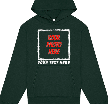 Custom Hoodie - Your Photo Framed with Text