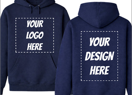2-Sided Custom Hoodie - Print on the Front and Back (B2B Pricing - MUST BUY 12)