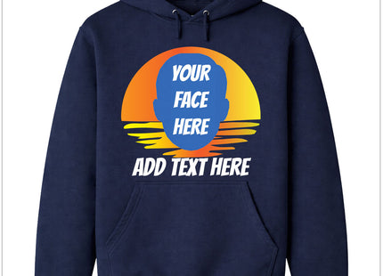 Custom Sunset Face Cutout Hoodie