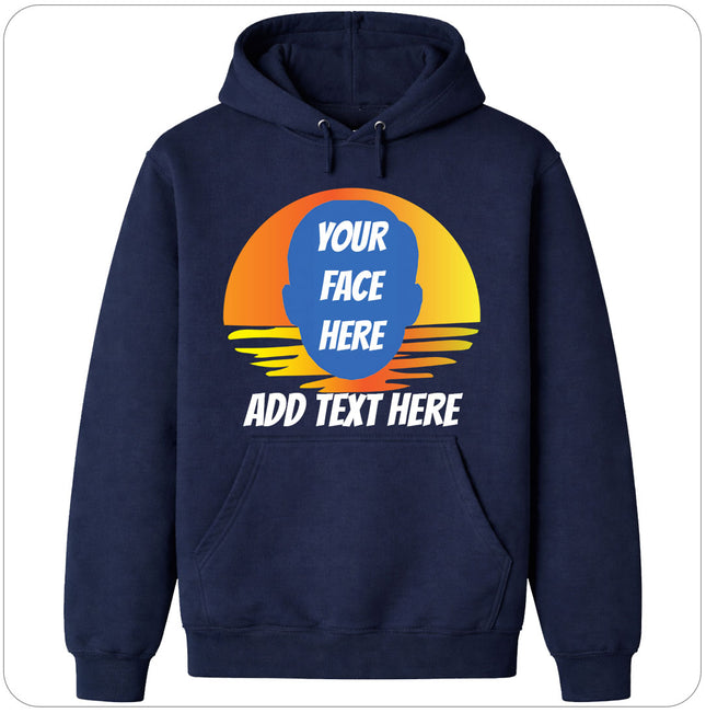 Custom Sunset Face Cutout Hoodie
