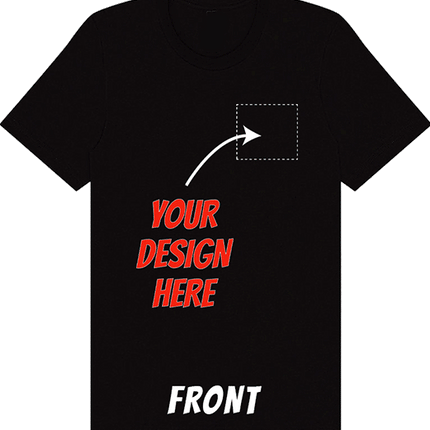 Custom T-Shirt - Print on Left Pocket and Back