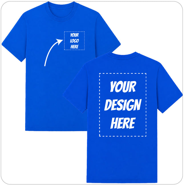 Custom T-Shirt - Print on Left Pocket & Back