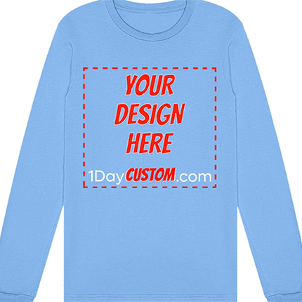 Custom Double-Sided Long Sleeve Shirt - Print on the Front and Back