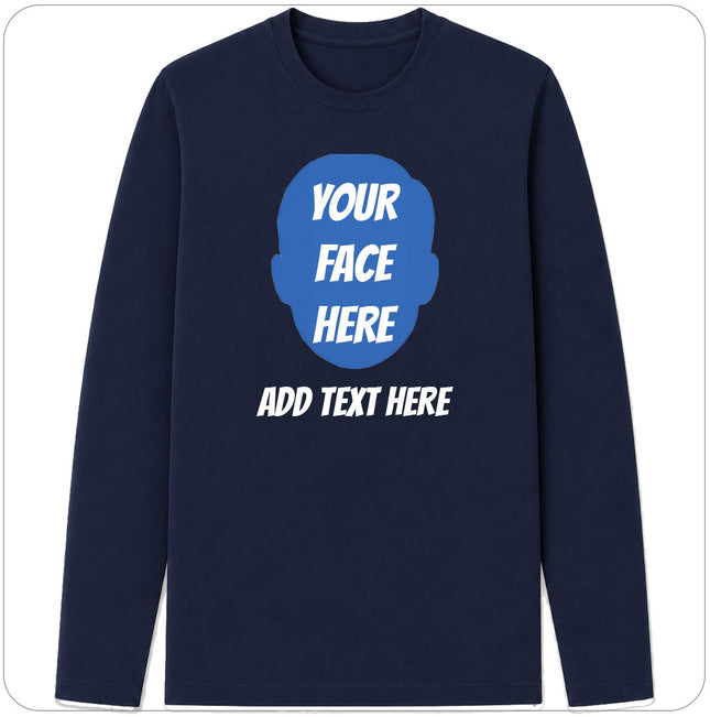 Custom Long Sleeve Face Cutout Shirt