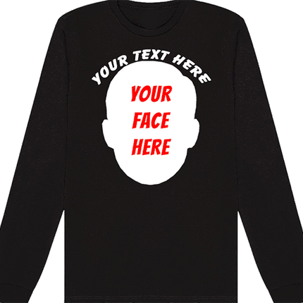Custom Long Sleeve Face Cutout Shirt