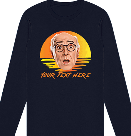Custom Long Sleeve Sunset Face Cutout Shirt