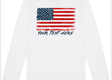 Custom USA Flag Long Sleeve Shirt