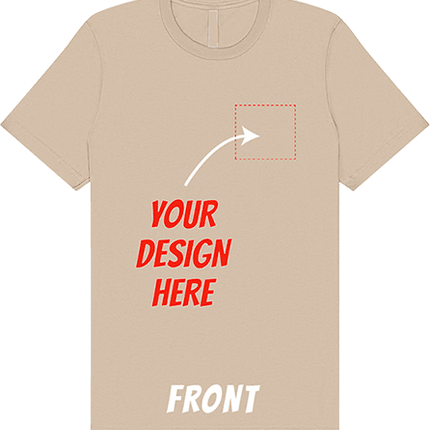 Custom T-Shirt - Print on Left Pocket & Back