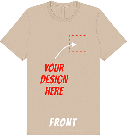 Custom T-Shirt - Print on Left Pocket & Back