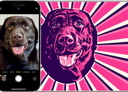 Custom Pinky Pink Comic Art Explosion Template Photo Enlargement - Sizes 8"x10" to 40"x60"
