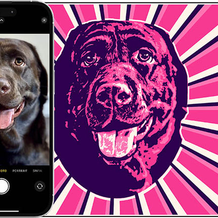 Custom Pinky Pink Comic Art Explosion Template Photo Enlargement - Sizes 8"x10" to 40"x60"