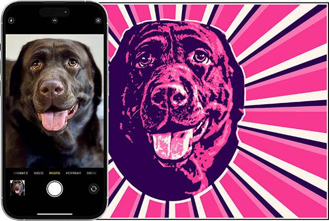 Custom Pinky Pink Comic Art Explosion Template Photo Enlargement - Sizes 8"x10" to 40"x60"