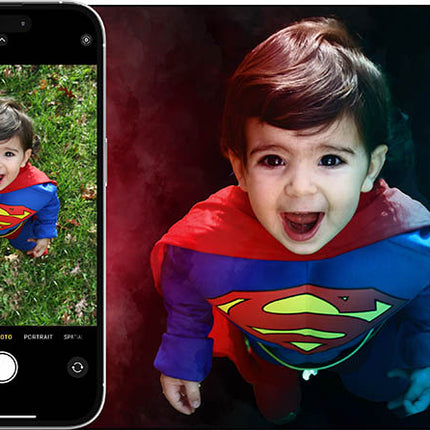 Custom Double Light and Smoke Template Photo Enlargement - Sizes 8"x10" to 40"x60"