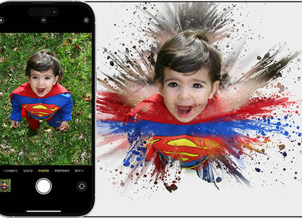 Custom Paint Explosion Template Photo Enlargement - Sizes 8"x10" to 40"x60"