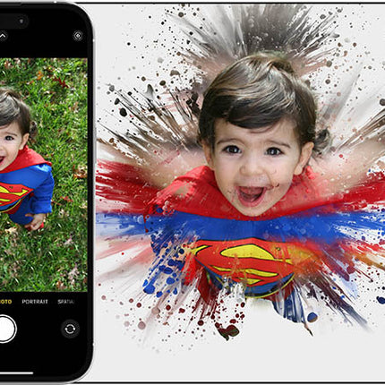 Custom Paint Explosion Template Photo Enlargement - Sizes 8"x10" to 40"x60"