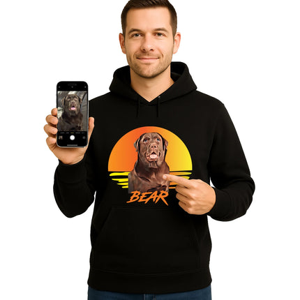 Custom Sunset Cartoon Your Face Cutout Hoodie