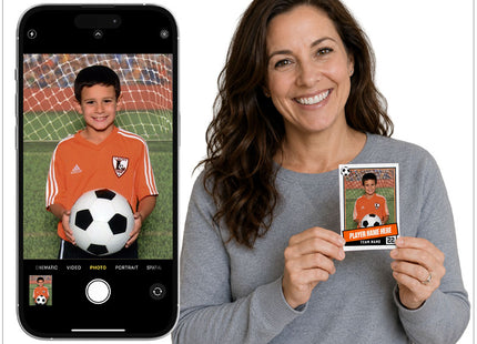 Custom Sports Card - Front and Back (9 Sports Cards Printed Front and Back 2.5"x3.5")