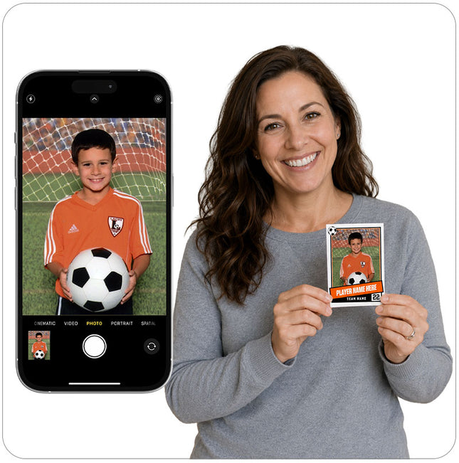Custom Sports Card - Front and Back (9 Sports Cards Printed Front and Back 2.5"x3.5")