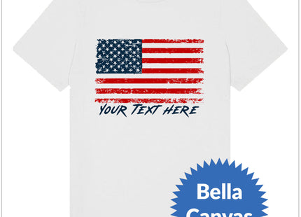 Custom USA Flag T-Shirt (Premium Bella Canvas Shirt)