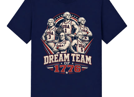 USA FOUNDING FATHERS DREAM TEAM STYLE AMERICA 250 T-SHIRT - DESIGN 1