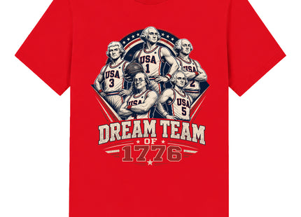 USA FOUNDING FATHERS DREAM TEAM STYLE AMERICA 250 T-SHIRT - DESIGN 1