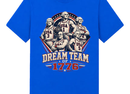 USA FOUNDING FATHERS DREAM TEAM STYLE AMERICA 250 T-SHIRT - DESIGN 1